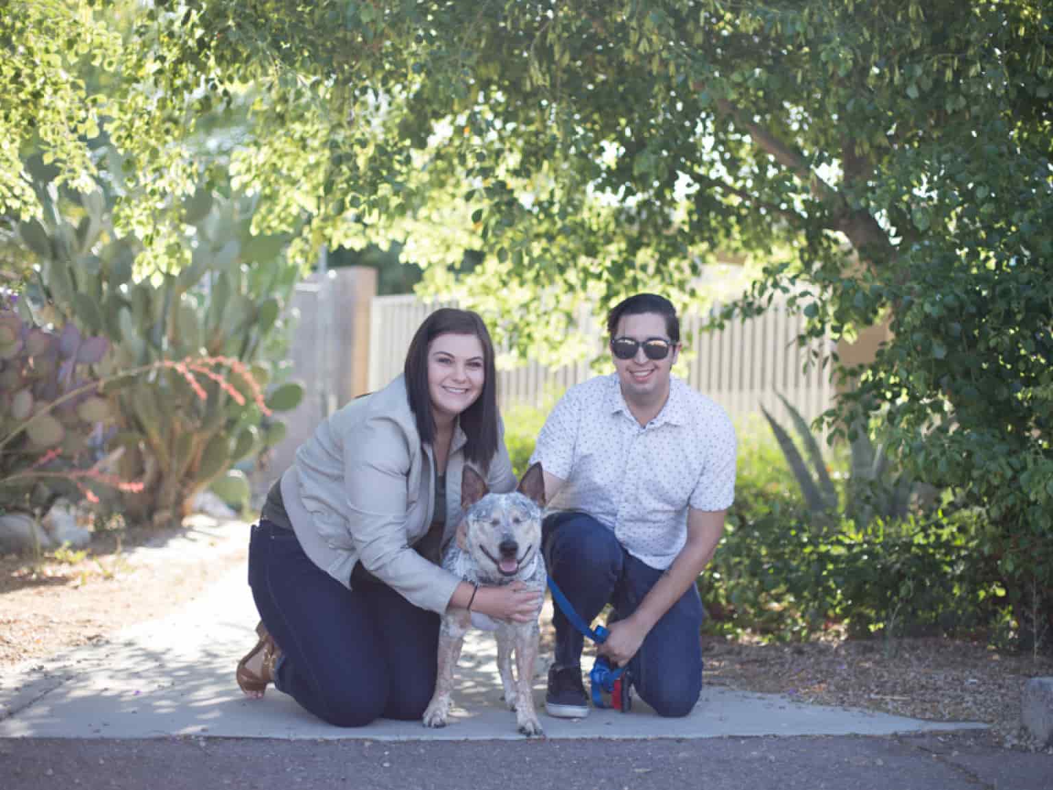 Owners with dog - Family picture 