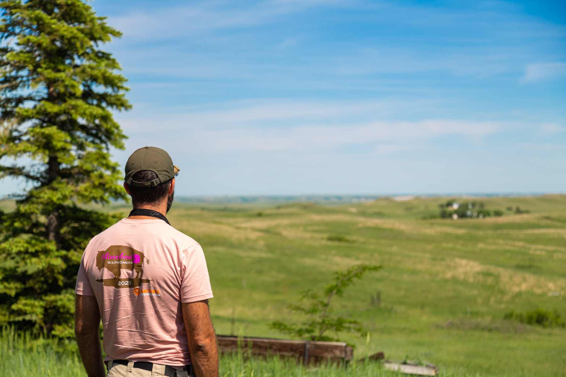 a man looking out at the reservation